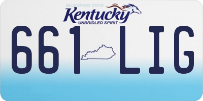 KY license plate 661LIG