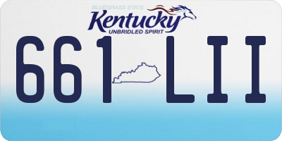 KY license plate 661LII