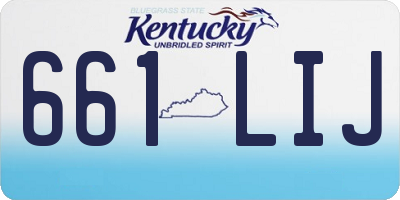 KY license plate 661LIJ