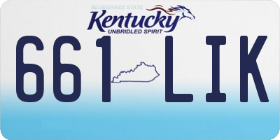 KY license plate 661LIK