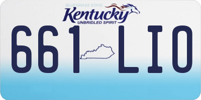 KY license plate 661LIO