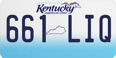 KY license plate 661LIQ