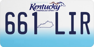 KY license plate 661LIR