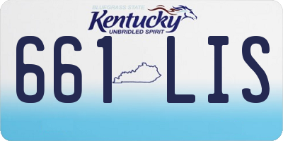 KY license plate 661LIS