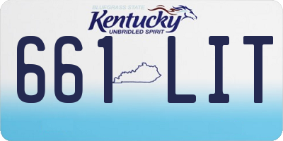 KY license plate 661LIT