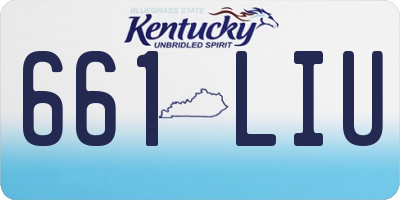 KY license plate 661LIU
