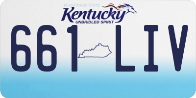 KY license plate 661LIV