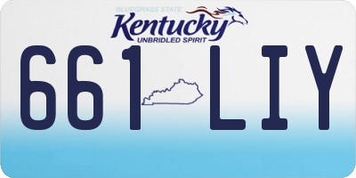 KY license plate 661LIY