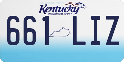 KY license plate 661LIZ