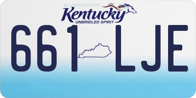 KY license plate 661LJE