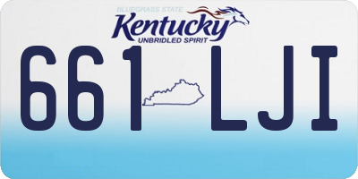 KY license plate 661LJI