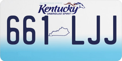 KY license plate 661LJJ
