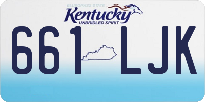 KY license plate 661LJK