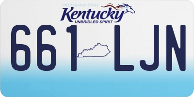 KY license plate 661LJN