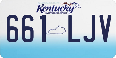 KY license plate 661LJV