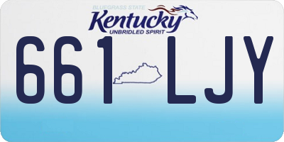 KY license plate 661LJY