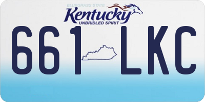 KY license plate 661LKC