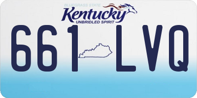 KY license plate 661LVQ
