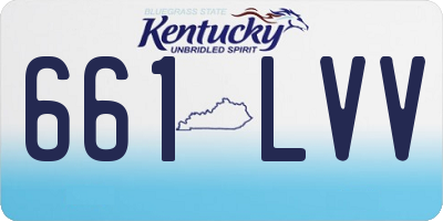 KY license plate 661LVV