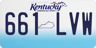 KY license plate 661LVW