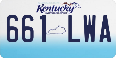 KY license plate 661LWA