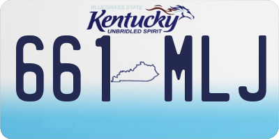 KY license plate 661MLJ