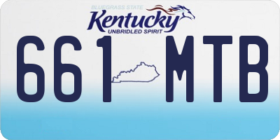 KY license plate 661MTB