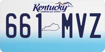 KY license plate 661MVZ