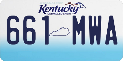 KY license plate 661MWA