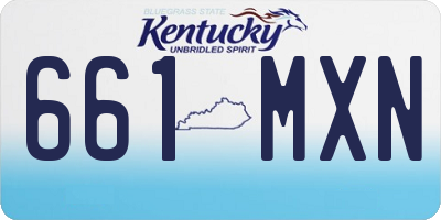 KY license plate 661MXN