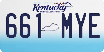 KY license plate 661MYE