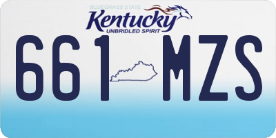 KY license plate 661MZS