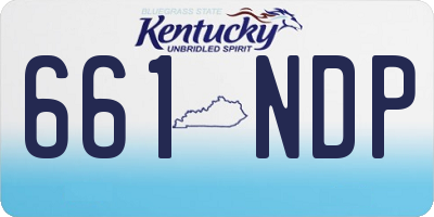 KY license plate 661NDP