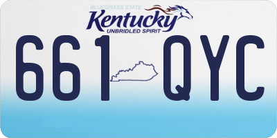 KY license plate 661QYC