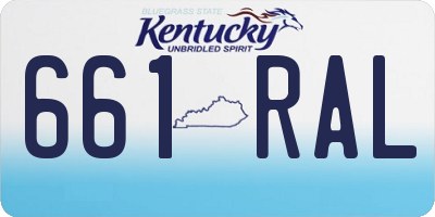 KY license plate 661RAL