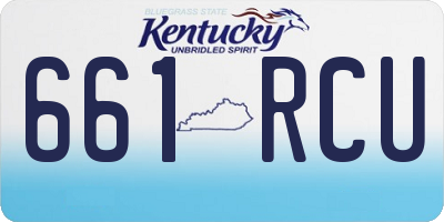 KY license plate 661RCU