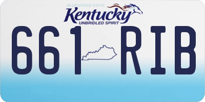 KY license plate 661RIB