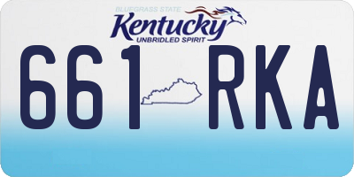 KY license plate 661RKA