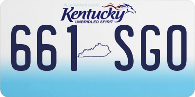 KY license plate 661SGO