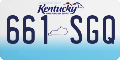 KY license plate 661SGQ