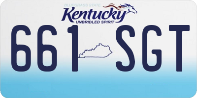 KY license plate 661SGT