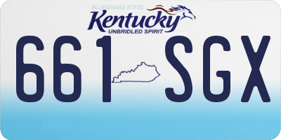 KY license plate 661SGX