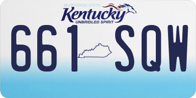 KY license plate 661SQW