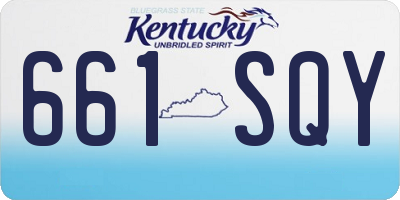 KY license plate 661SQY