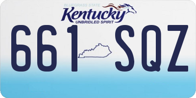KY license plate 661SQZ