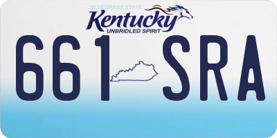 KY license plate 661SRA