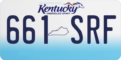 KY license plate 661SRF
