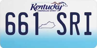 KY license plate 661SRI