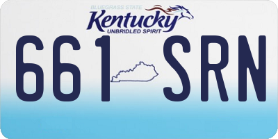 KY license plate 661SRN