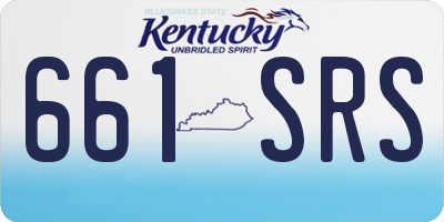 KY license plate 661SRS